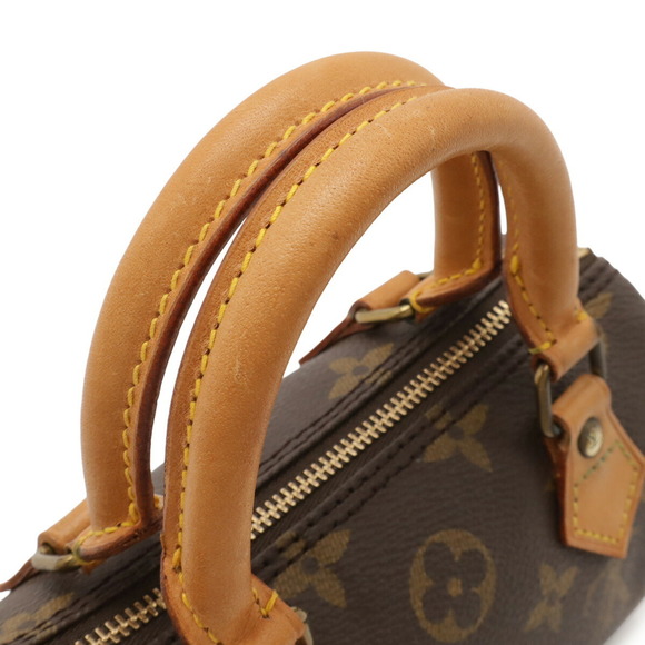 LOUIS VUITTON Brown Monogram Mini Speedy Shoulder Bag - Picture 6 of 10